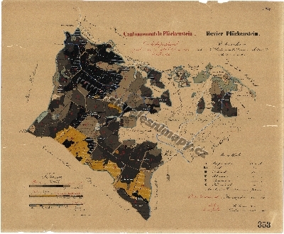 Porostní mapa revíru Plöckenstein