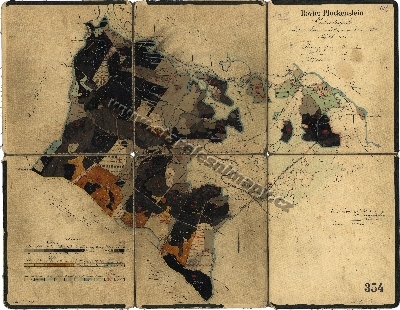 Porostní mapa revíru Plöckenstein