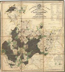 Administrativní mapa panství Vimperk a zboží Přečín a volarských a prachatických městských lesů