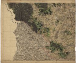 Topografická mapa se zákresem lesních majetků