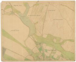 Katastrální mapa obce Telč z roku 1825