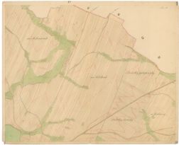 Katastrální mapa obce Telč z roku 1825