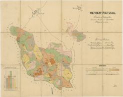 Porostní mapa revíru Rácov podle stavu na podzim 1904