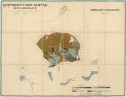 Porostní mapa Roštýnské obory podle stavu počátkem roku 1890