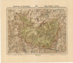 Mapa přehledu a terénu velkostatků Vrchlabí a Marešova