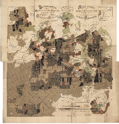 Mapa porostů pro vycházku ČLJ v červenci 1907 na panství v Hořovicích