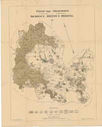 Přehlední mapa velkostatků Tochovice, Břežnice a Rožmitál