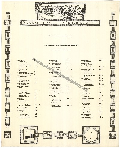 Hakenovy sady - Ličkovo náměstí - list č. 1