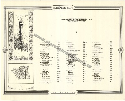 Petřínské sady - list č. 2
